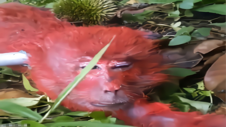 热带红猴子遭农民捆绑一脸困惑被责骂