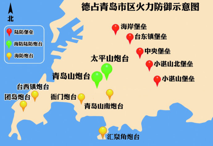 青岛德国建筑群路线图图片