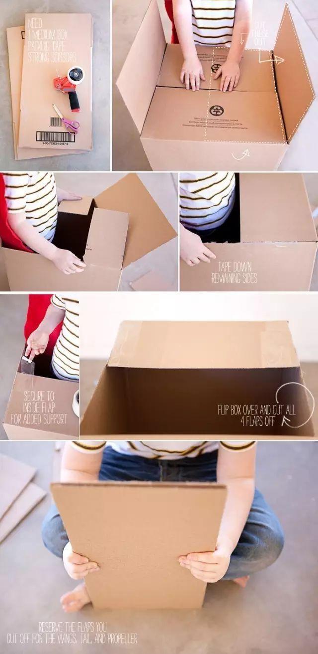 纸盒做飞机最简单方法图片