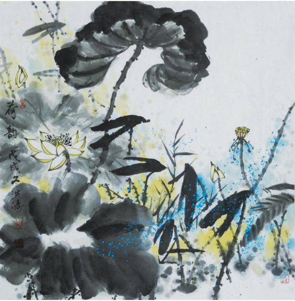 当代著名嵩山画家赵洪涛 中国画作品赏析