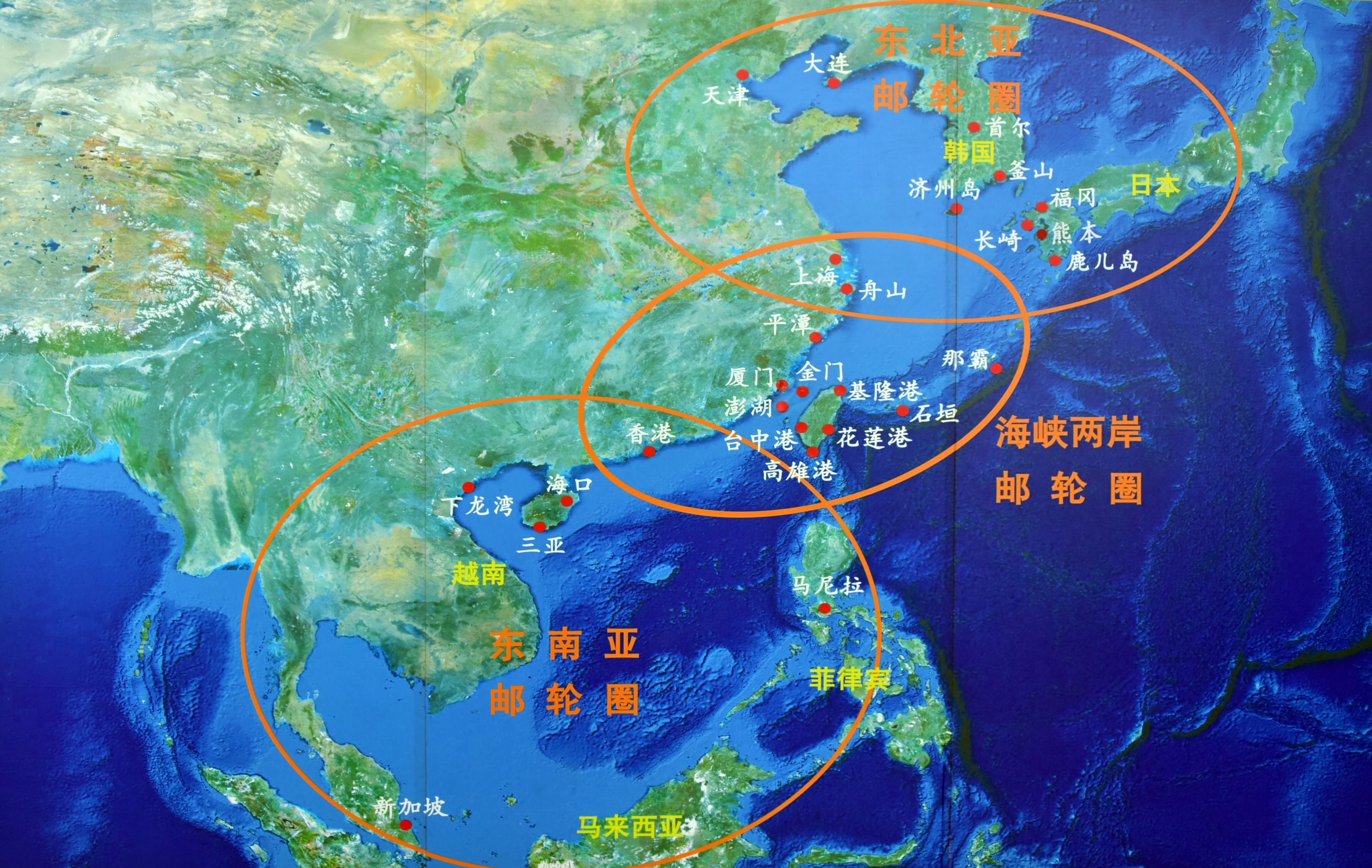 中国沿海港口分布图图片