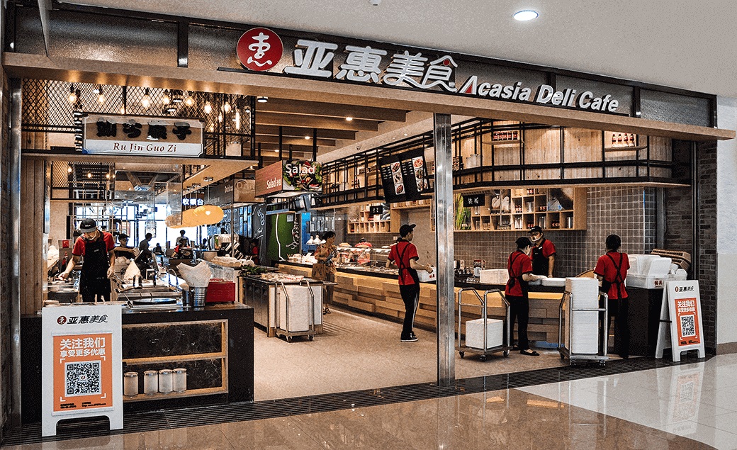 大连亚惠美食广场不落俗套的空间设计