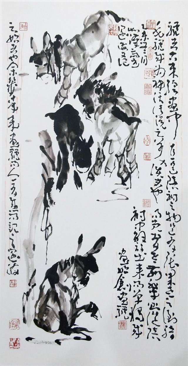 赏王阔海先生的《毛驴画》作品