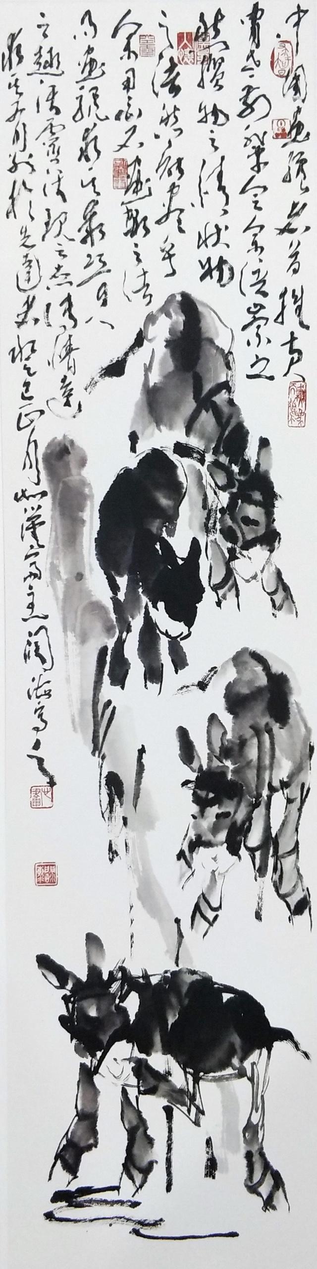 赏王阔海先生的《毛驴画》作品