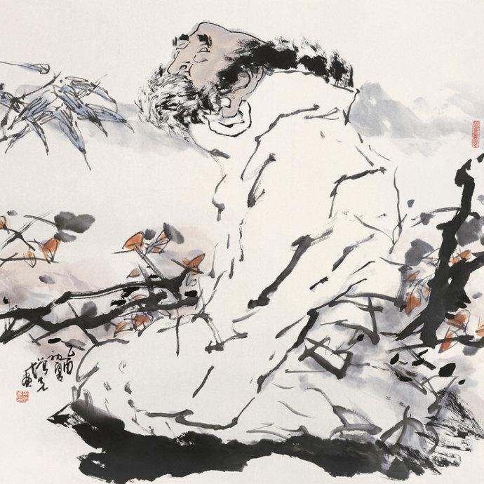 现代画家方增先人物画作品精选