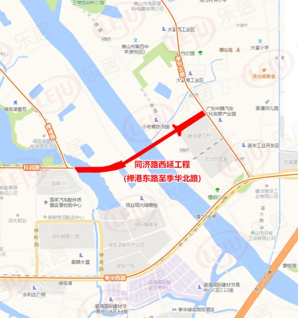 季華二橋新動態同濟路西延線將於8月底開建預計2023年完工