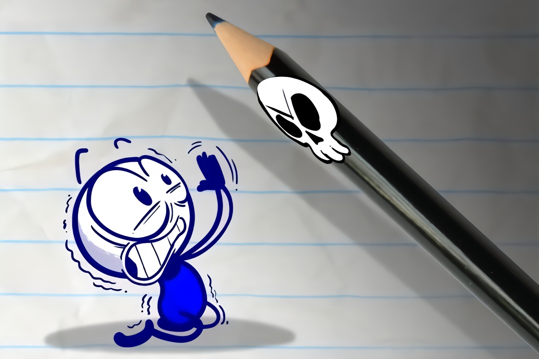 创意铅笔动画死神来了铅笔人要怎么办