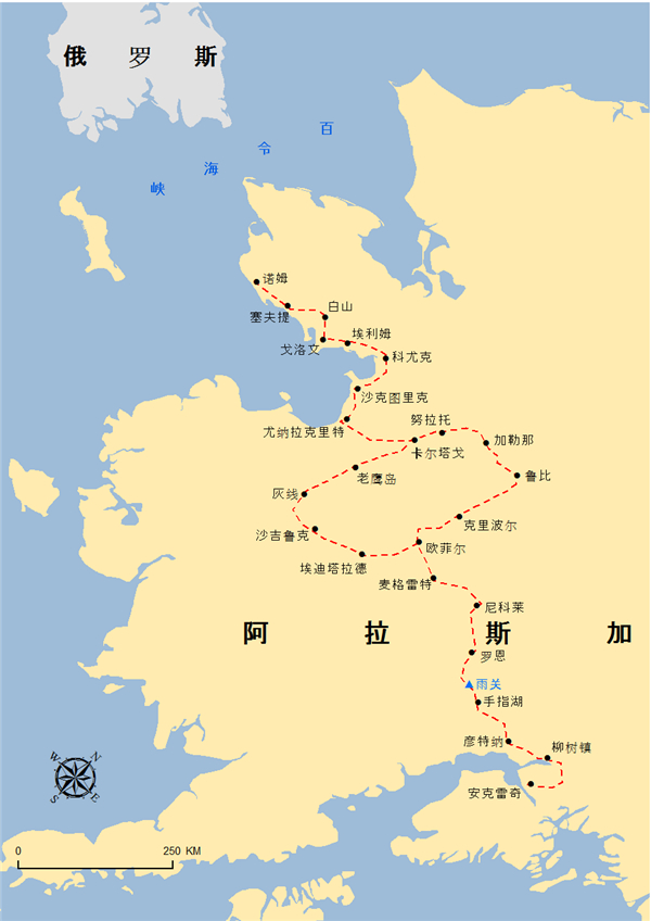 阿拉斯加北部也只有一条孤零零的道尔顿公路,从其腹地的费尔班克斯