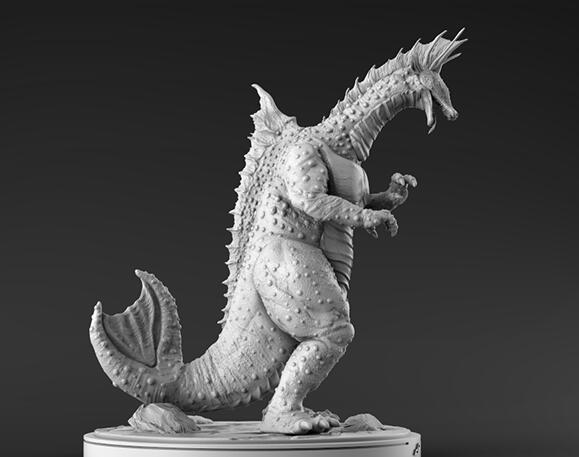 3d打印电影哥斯拉中泰坦龙雕像好逼真