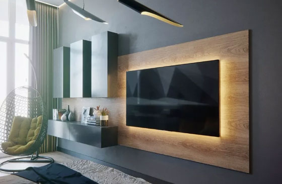 用木板装饰客厅电视背景墙,这样的设计才是真正有品位的文艺范!
