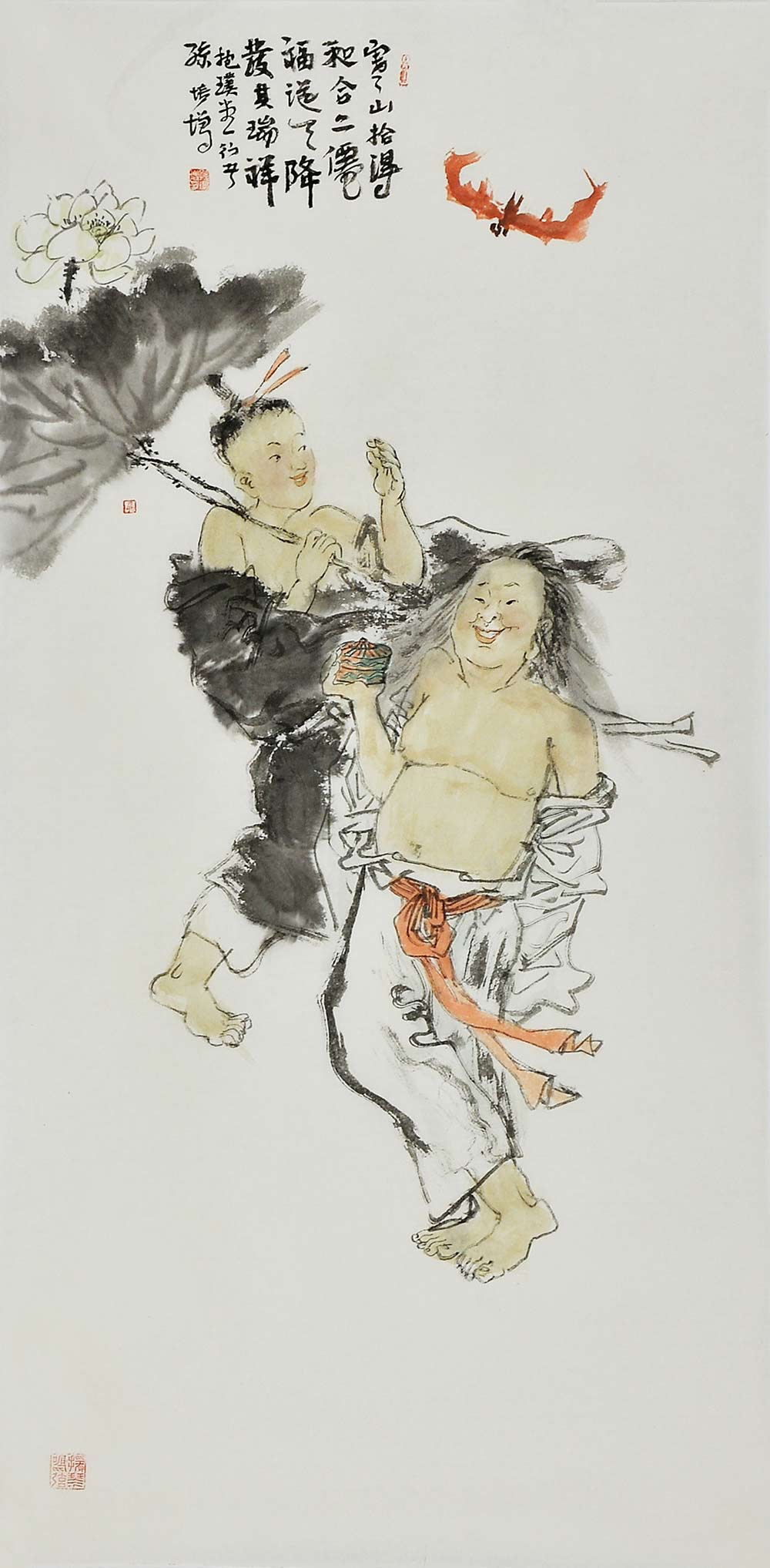 孙培增人物画作品赏析:设色和谐,气质高雅,充满了文化韵味和装饰性