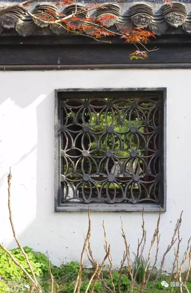 中式园林花窗之美园中花窗虚虚实实漏而不尽诱人探幽