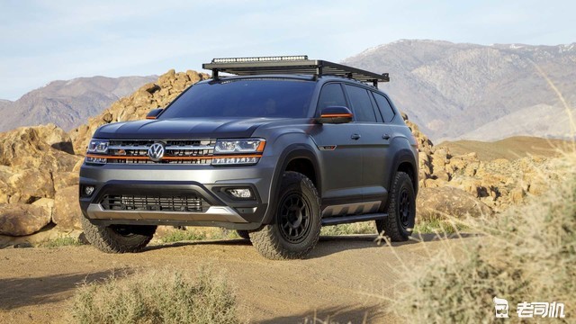 配全地形轮胎露营拖车大众途昂改装版纽约车展亮相