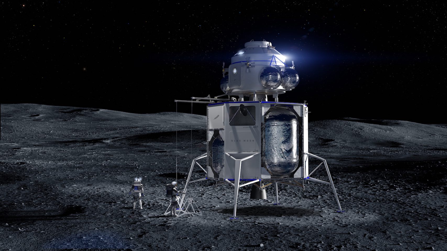 贝索斯发布登月飞船我们将重返月球并留在上面
