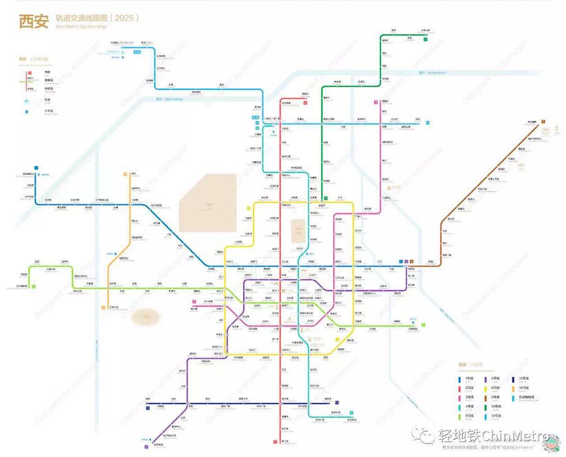 到2024年,西安地鐵將形成12條線路組成的 