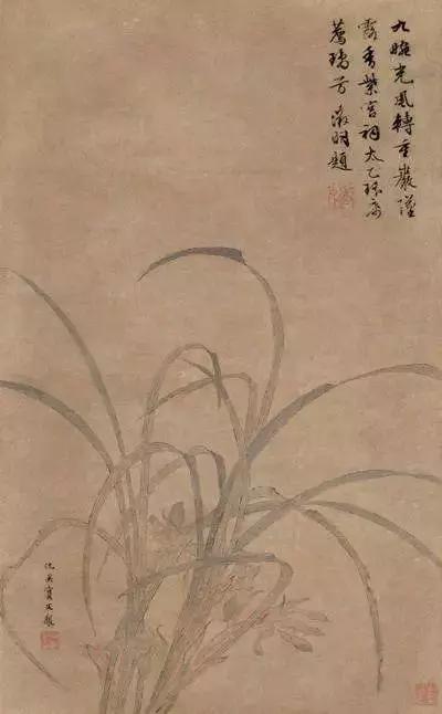 竹圖 元 趙雍(1289～1360)墨蘭圖 宋末元初 鄭思肖(1241～1318)墨蘭圖