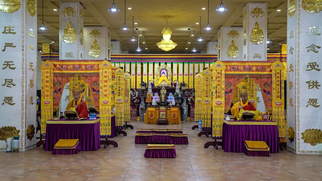 清明水陆法会第三日丨内坛结界清净光明同佛刹发符悬幡迎十方