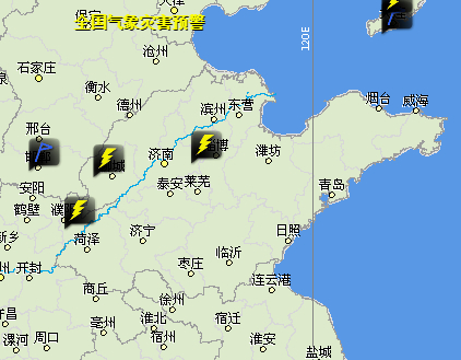 8日06時00分繼續發佈雷電黃色預警信號:預計今天白天到夜間,濱州,東營