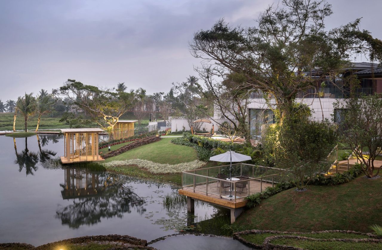 家里有院子的人注意啦,新中式别墅庭院景观设计的方法