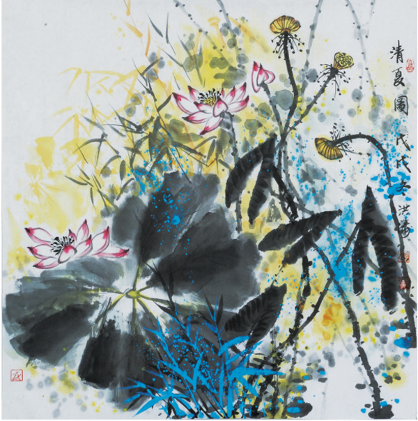 当代著名嵩山画家赵洪涛 中国画作品赏析