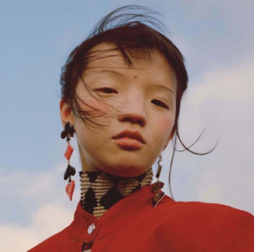 包括之前特别红的那个藏族模特,很多人说她重新定义了高级脸,但更多