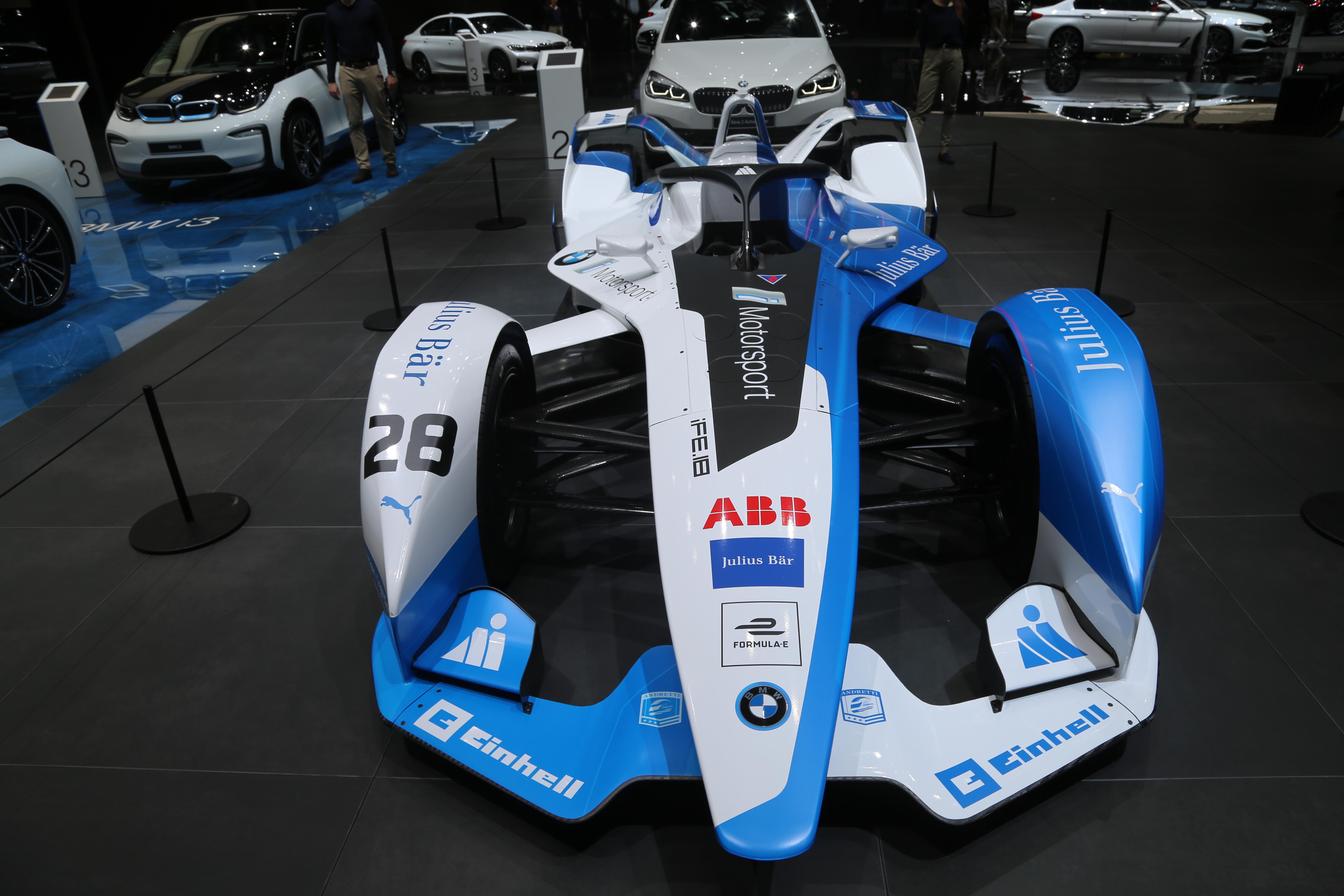 宝马bmwife18电动方程式赛车日内瓦车展实拍