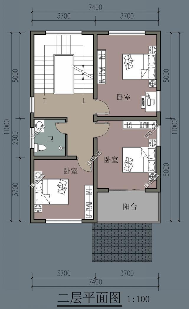 面寬再小好房依舊建得起,7x11米2層戶型雙入戶門,適合你家嗎__鳳凰網