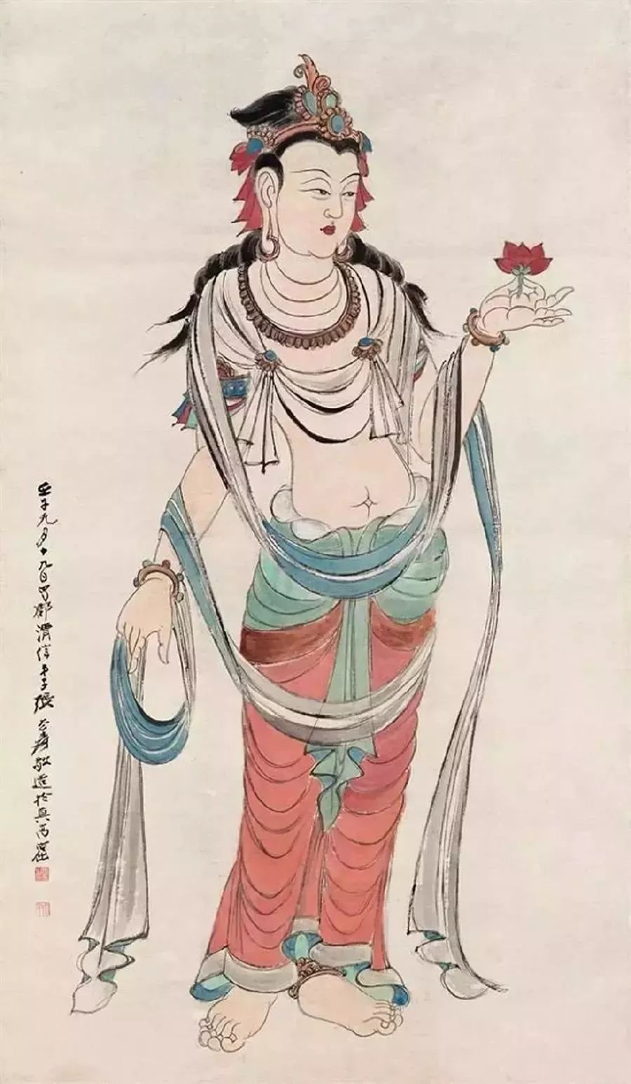 张大千笔下的敦煌观音像