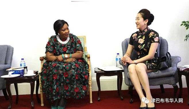 津巴新闻中国驻津大使夫人王薇参赞拜会津第一夫人