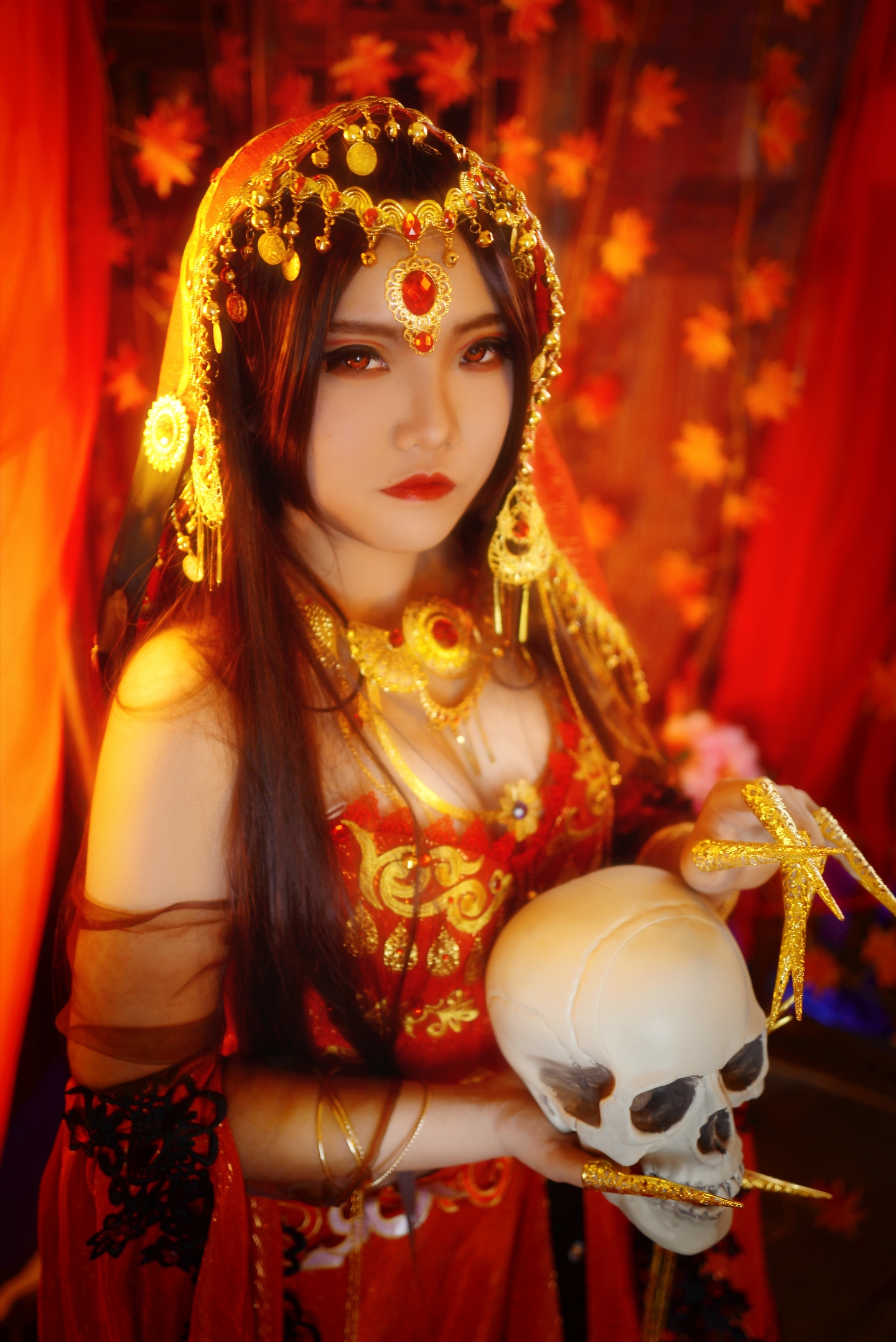 超清甜美少女古装动漫cosplay性感美女剑网三红衣教探雪cosplay