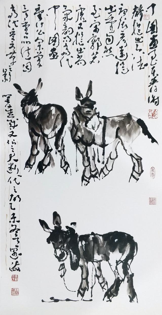 赏王阔海先生的《毛驴画》作品