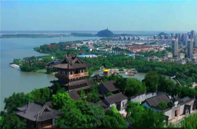 景中之旅从空中看镇江三山之壮美场景