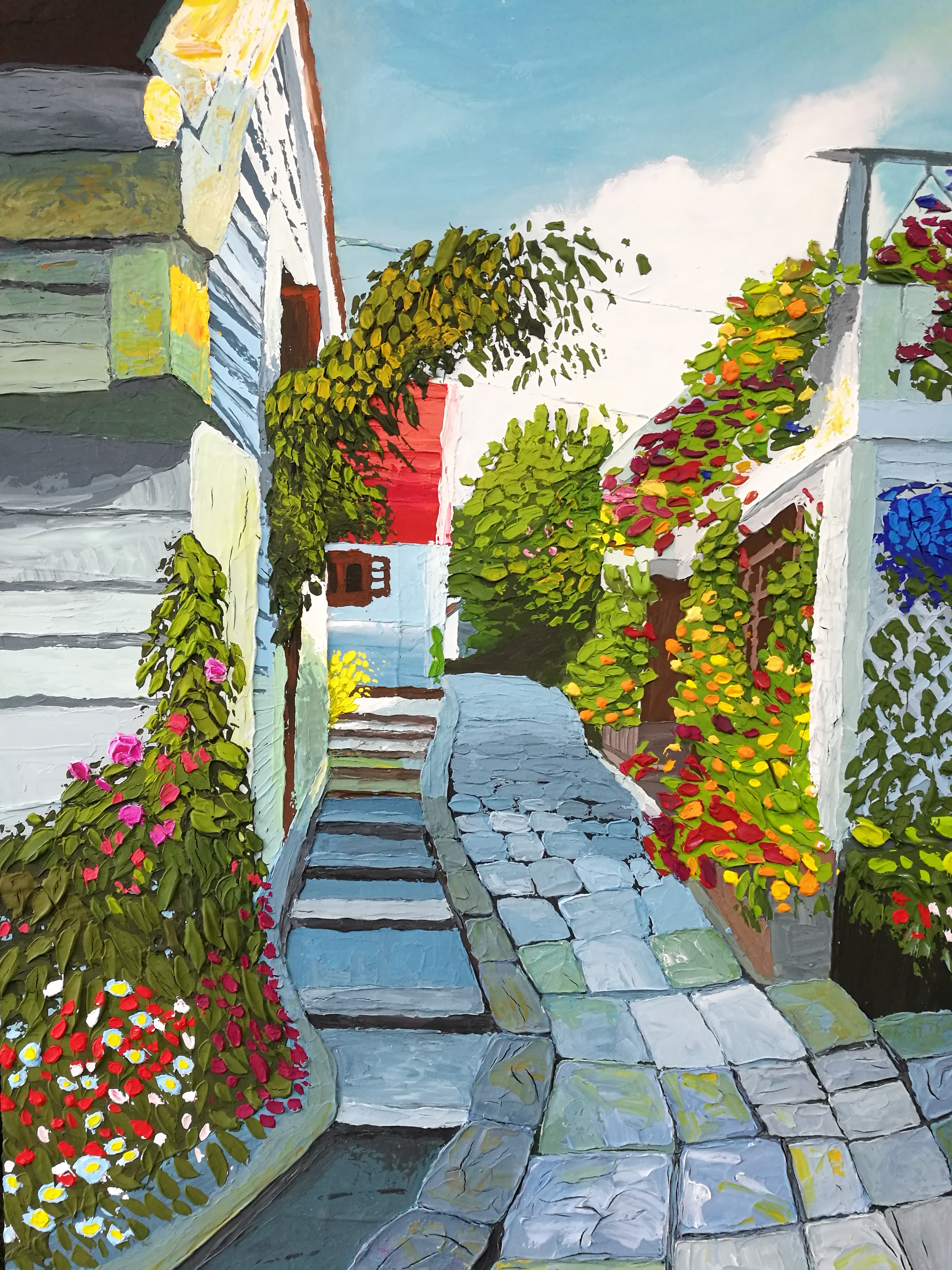 欣赏一组具有特殊质感的硅质画作品,非一般的美!