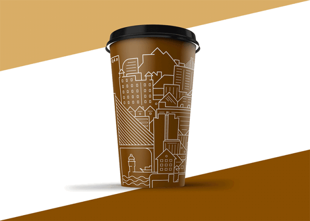多款洋气纸杯/咖啡饮品杯创意设计