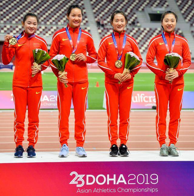田径——亚锦赛:中国队夺得女子4x100米接力冠军