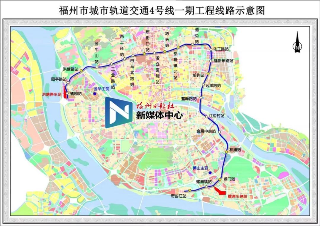 福州4号线二期线路图图片