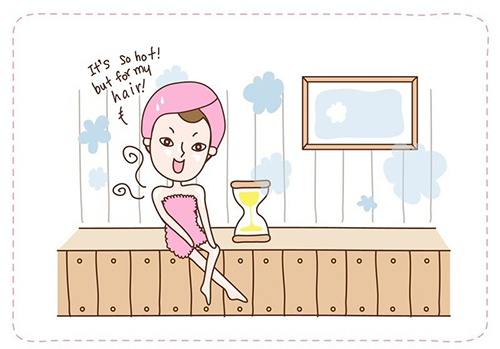 蒸桑拿有技巧,帮你头发更顺滑!