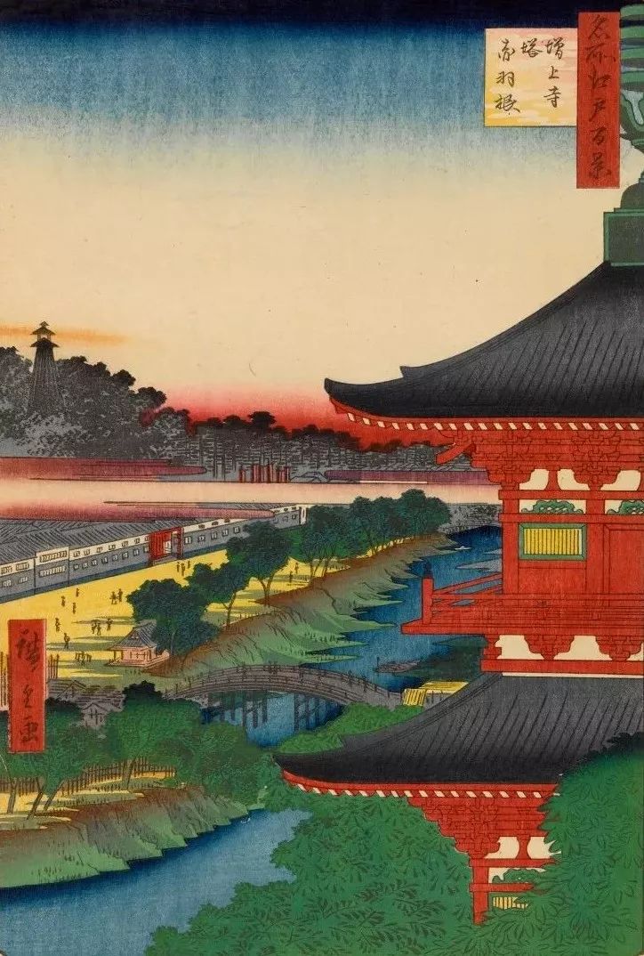 日本桥江户桥 ▽ 羽田之渡辩天之社 ▽ 【秋之部】 市中繁荣七夕祭