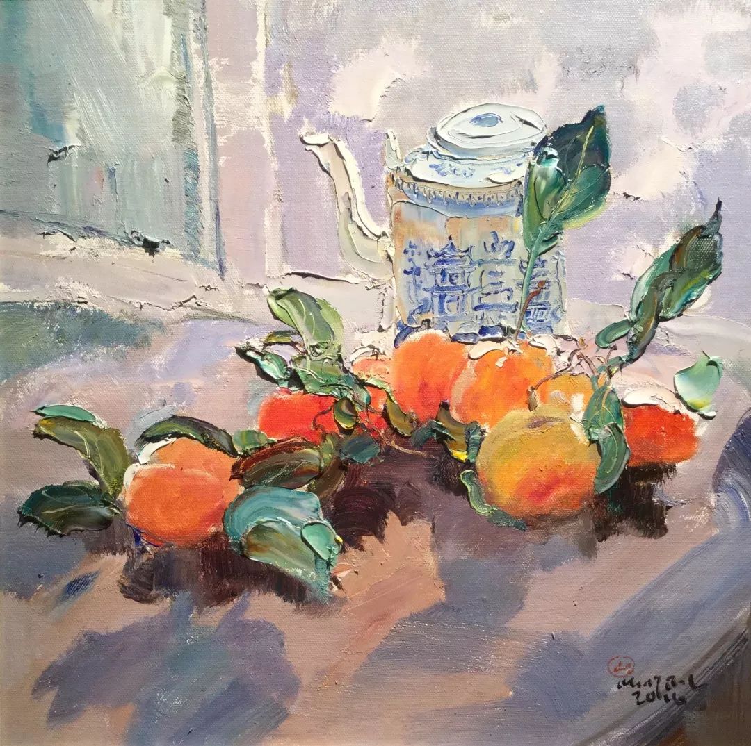 《古瓶》系列-1 布面油画 尺寸100x50cm 年代2015 (2) 李大山的作品