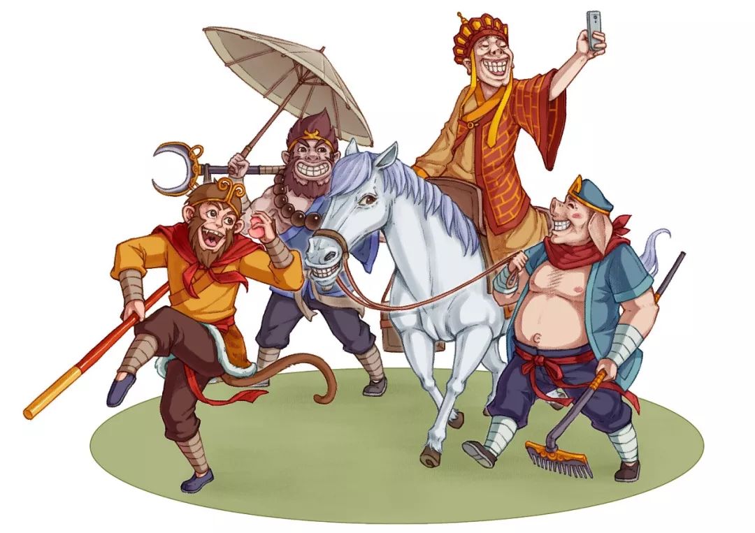 古典名著《西游记》描写了唐僧师徒四人西天取经的神话故事,写的虽然