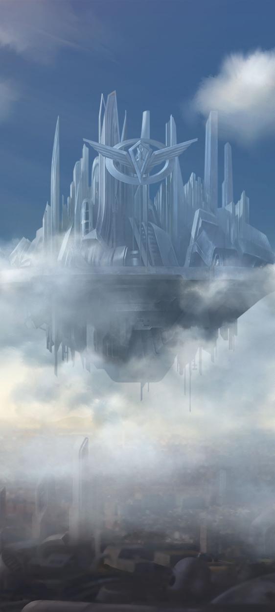 浮空城在《铁的记忆》里,人们被划分为贵族和垃圾,贵族们居住在空中