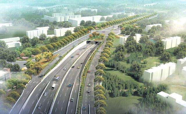 起点位于03省道东复线高架终点处,终点至苏绍高速的地面道路处,全长