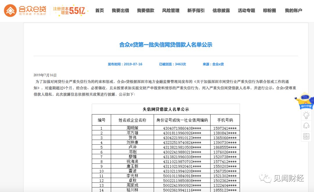 征信报告黑名单图片