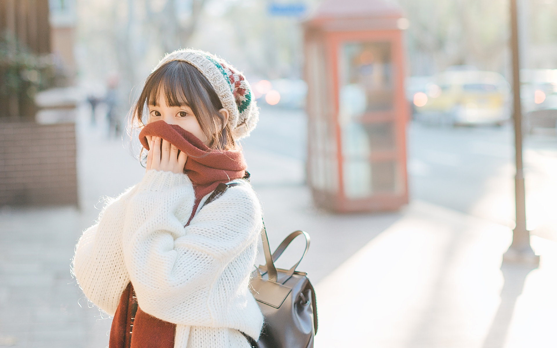 普通冬天女孩图片图片