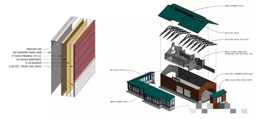 bim技巧revit爆炸视图案例效果展示