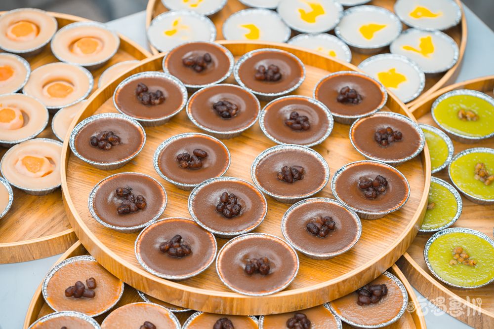 水门爆红钵仔糕18种口味3元一个有斑兰叶口味榴莲味