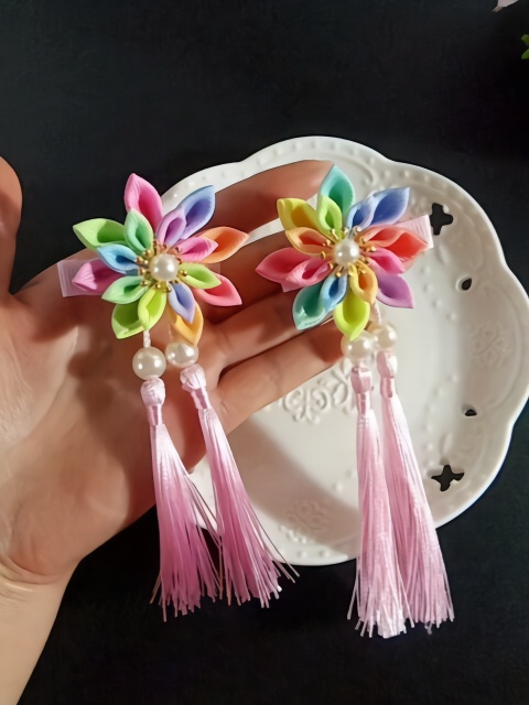 手工发饰和风发夹做法视频教程