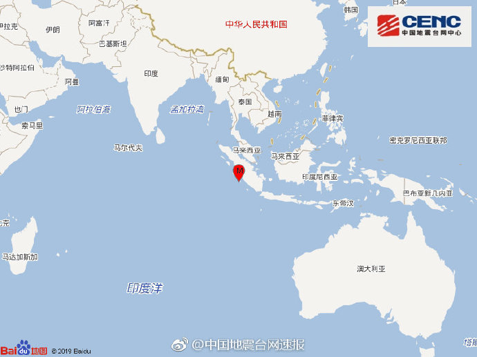 印尼苏门答腊岛南部海域发生6.1级地震__凤凰网