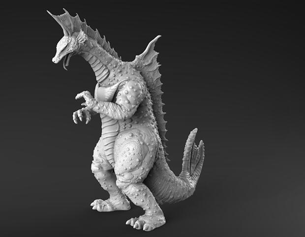 3d打印电影哥斯拉中泰坦龙雕像,好逼真!