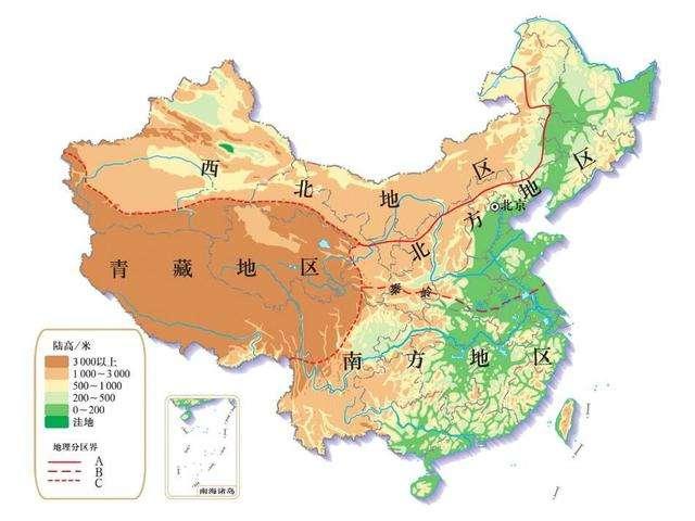 甘肃的地理位置是非常奇怪的,大家知道,中国可以分为南方地区,北方